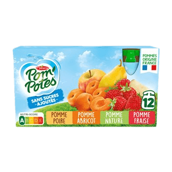 POM'POTES Compotes Gourdes Pomme Nature 20x90g - materne - 1800 g